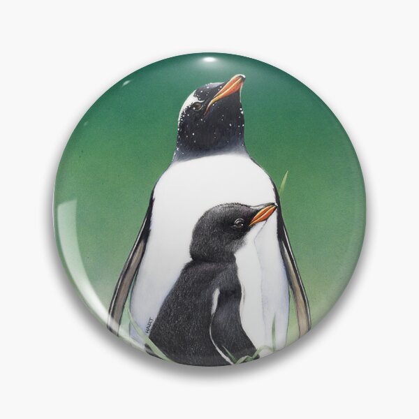 Item preview, Gentoo penguin with chick, Macquarie Island designed and sold by Trish Hart.