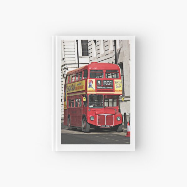 Vintage Red London Bus Hardcover Journal