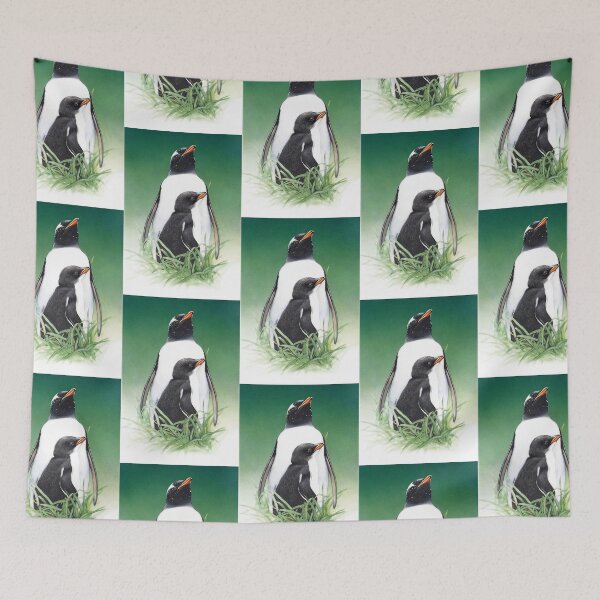 Item preview, Gentoo penguin with chick, Macquarie Island designed and sold by Trish Hart.