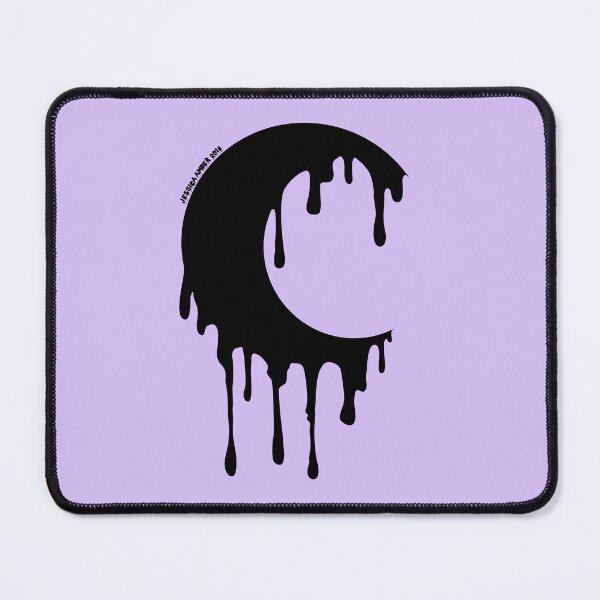 Item preview, Gothic Black Purple Dripping Crescent Moon Silhouette designed and sold by JessicaAmber.