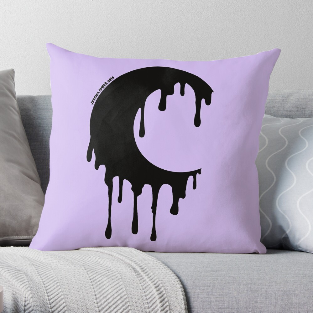 CRESCENT CUSHION Gothic pillowcase with moon and stars