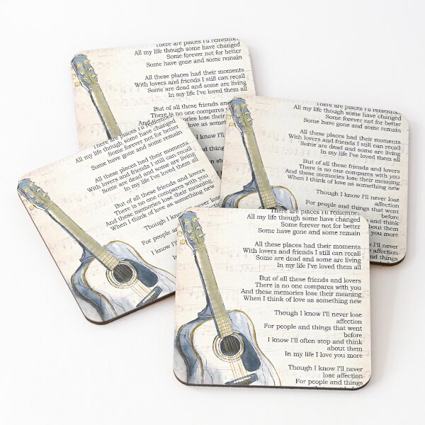 Item preview, In My Life Lyrics Poster, The Beatles Song Lyrics Poster, Song Poster, Song Lyrics Print, Lyrics Wall Art, vintage music poster, music gifts designed and sold by Steve Kane.