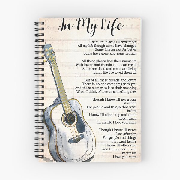 Item preview, In My Life Lyrics Poster, The Beatles Song Lyrics Poster, Song Poster, Song Lyrics Print, Lyrics Wall Art, vintage music poster, music gifts designed and sold by Steve Kane.
