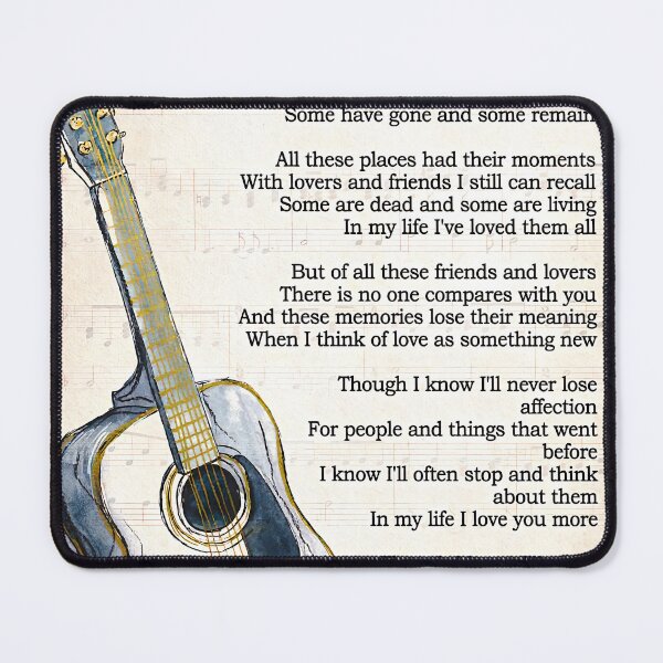 Item preview, In My Life Lyrics Poster, The Beatles Song Lyrics Poster, Song Poster, Song Lyrics Print, Lyrics Wall Art, vintage music poster, music gifts designed and sold by Steve Kane.