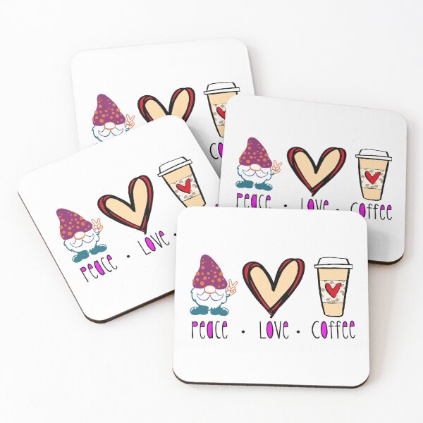 Item preview, Cute peace love coffee gnome designed and sold by Coffee-prince.