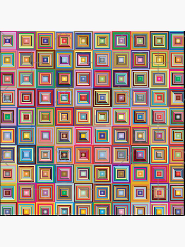 Thumbnail 5 of 5, Coasters (Set of 4), Retro Squares Abstract Geometric designed and sold by DigitalChickHub.