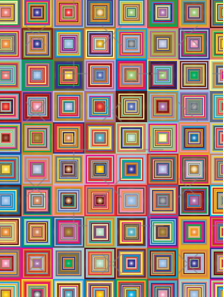 Thumbnail 4 of 4, Mini Skirt, Retro Squares Abstract Geometric designed and sold by DigitalChickHub.