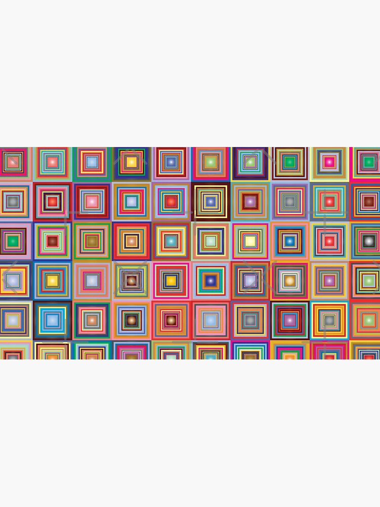 Thumbnail 6 of 6, Bucket Hat, Retro Squares Abstract Geometric designed and sold by DigitalChickHub.