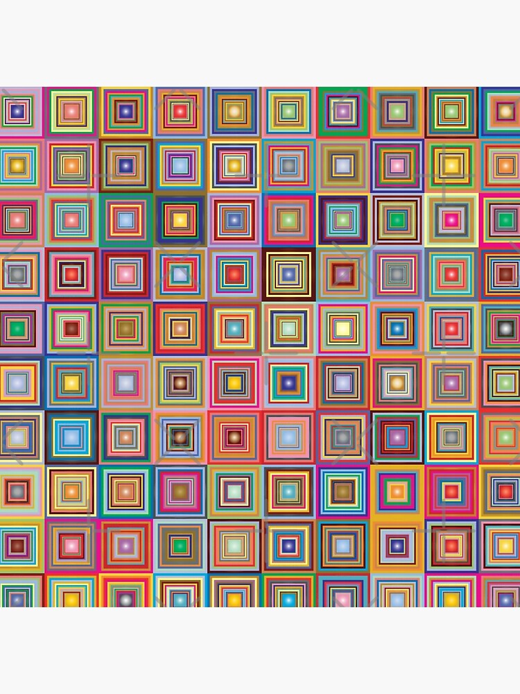 Thumbnail 2 of 2, Tote Bag, Retro Squares Abstract Geometric designed and sold by DigitalChickHub.
