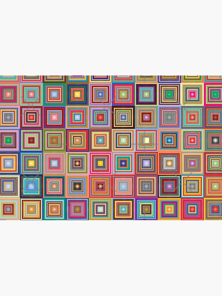 Artwork view, Retro Squares Abstract Geometric designed and sold by DigitalChickHub