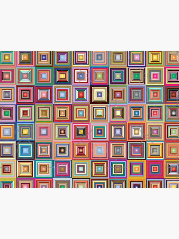 Thumbnail 5 of 5, Pet Mat, Retro Squares Abstract Geometric designed and sold by DigitalChickHub.