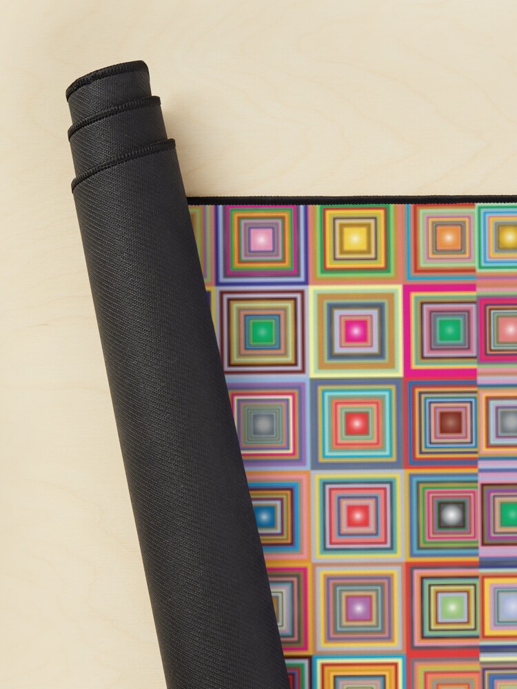Thumbnail 2 of 5, Mouse Pad, Retro Squares Abstract Geometric designed and sold by DigitalChickHub.