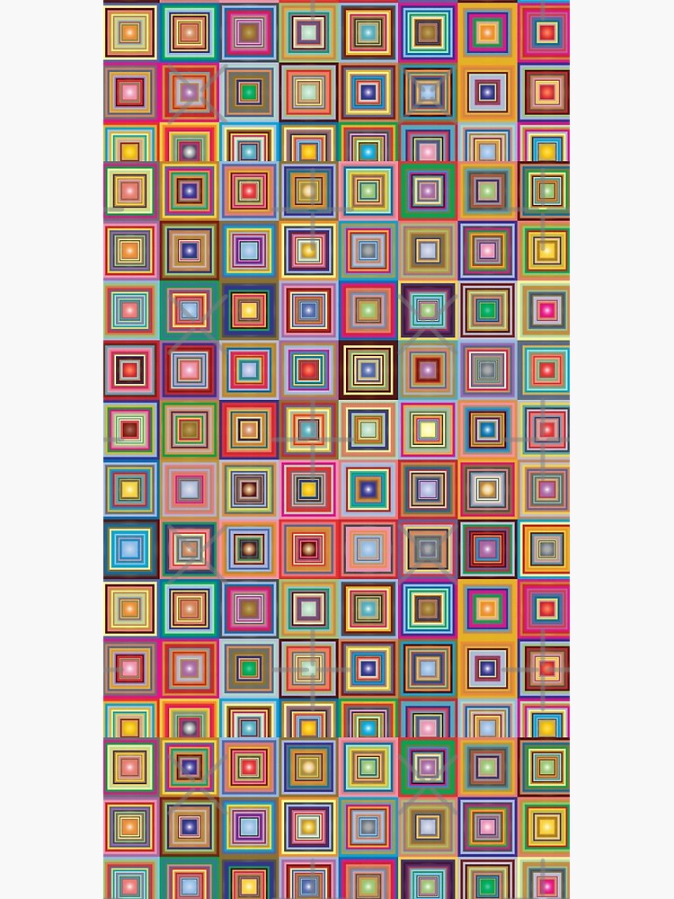 Thumbnail 3 of 3, Duffle Bag, Retro Squares Abstract Geometric designed and sold by DigitalChickHub.