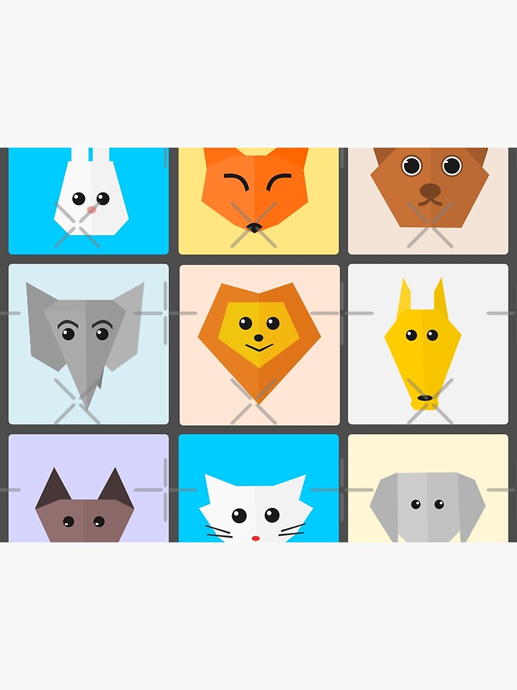 Thumbnail 5 of 5, Pet Mat, Flat Cute Animals designed and sold by DigitalChickHub.