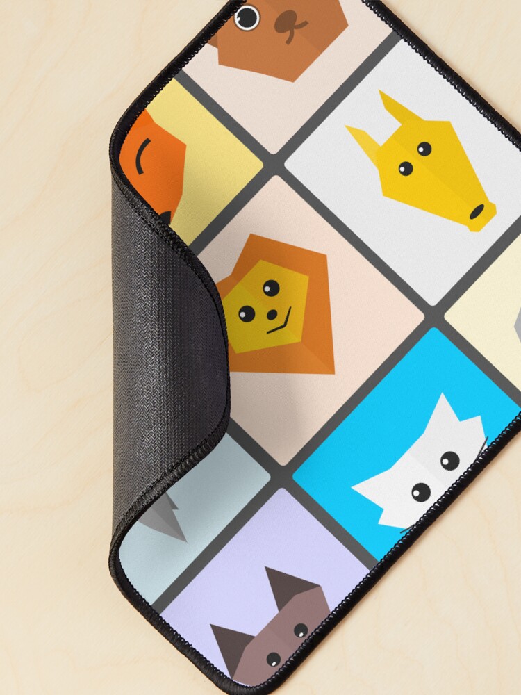 Thumbnail 2 of 5, Mouse Pad, Flat Cute Animals designed and sold by DigitalChickHub.