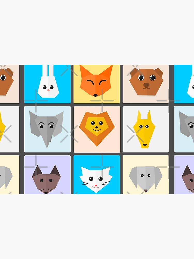 Thumbnail 6 of 6, Bath Mat, Flat Cute Animals designed and sold by DigitalChickHub.