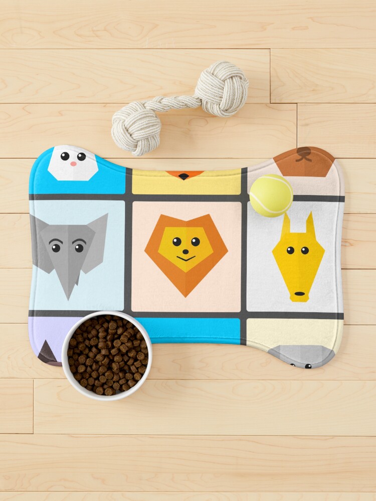 Thumbnail 1 of 5, Pet Mat, Flat Cute Animals designed and sold by DigitalChickHub.
