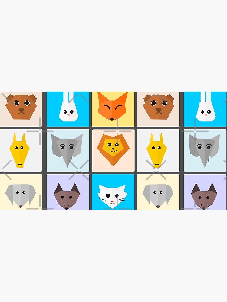 Thumbnail 5 of 5, Mouse Pad, Flat Cute Animals designed and sold by DigitalChickHub.