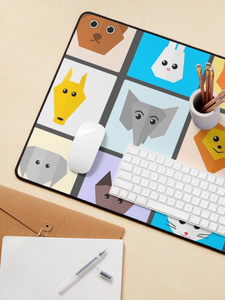 Thumbnail 3 of 5, Mouse Pad, Flat Cute Animals designed and sold by DigitalChickHub.