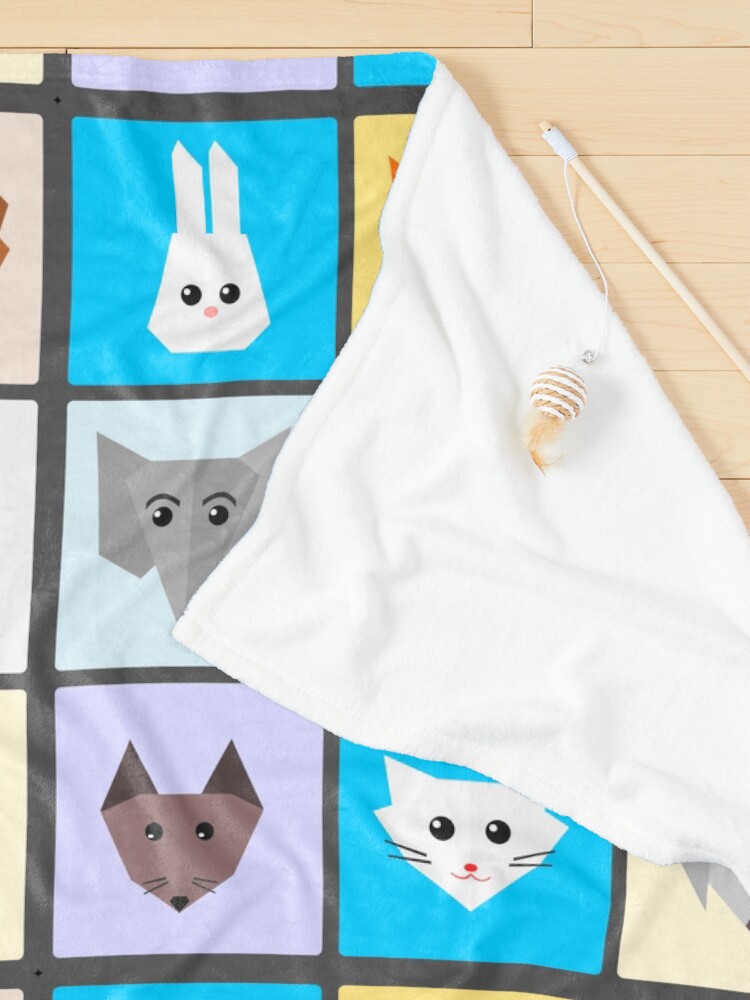 Thumbnail 3 of 6, Pet Blanket, Flat Cute Animals designed and sold by DigitalChickHub.