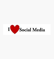I Heart Social Media Photographic Print