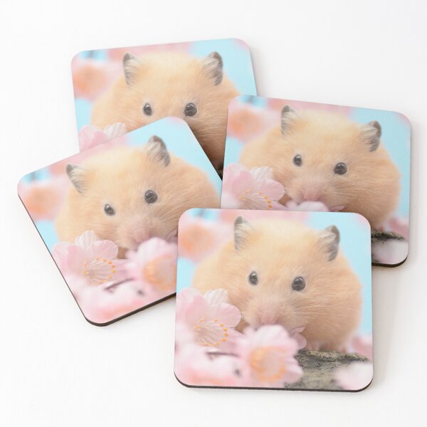 Item preview, Cute Hamster With Pink Flowers designed and sold by cgroenewald.