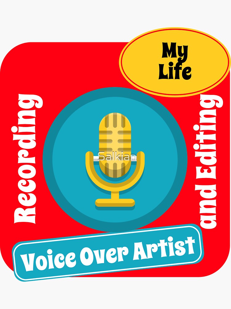 "Voice Over Artist design 35" Sticker by Salkian Redbubble
