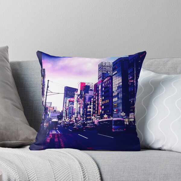 Item preview, street in cyberpunk downtown tokyo at night designed and sold by vanyadesign.