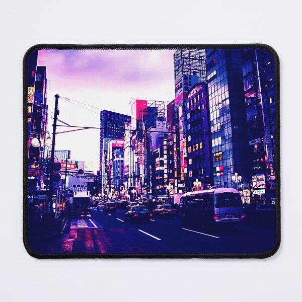 Item preview, street in cyberpunk downtown tokyo at night designed and sold by vanyadesign.