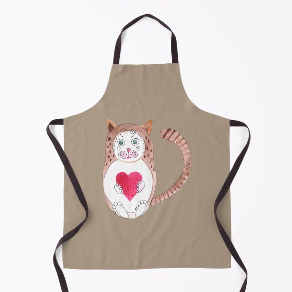 Item preview, Cartoon Brown Russian Cat Nesting Doll Red Heart Russian Cat   designed and sold by TaylorWilliamsT.