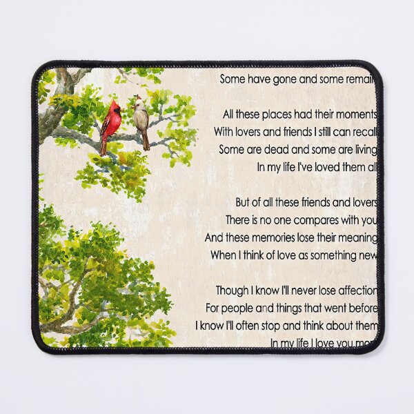 Item preview, In My Life Lyrics Poster, The Beatles Song Lyrics Poster, Song Poster, Song Lyrics Print, Lyrics Wall Art, vintage music poster, music gifts designed and sold by Steve Kane.