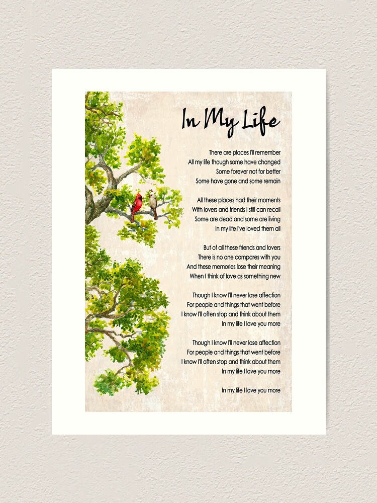 The Life of A Pioneer Song Lyrics (Snapshots) Art Print for Sale