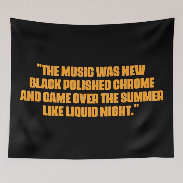 Item preview, The music was new black polished chrome and came over the summer like liquid night. designed and sold by Boogosh.