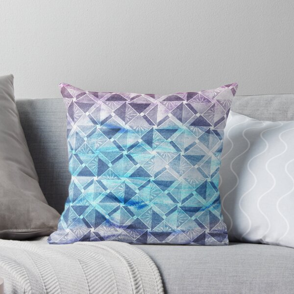 Item preview, Abstract organic and triangular watercolor seamless patterns designed and sold by AleFairyland.