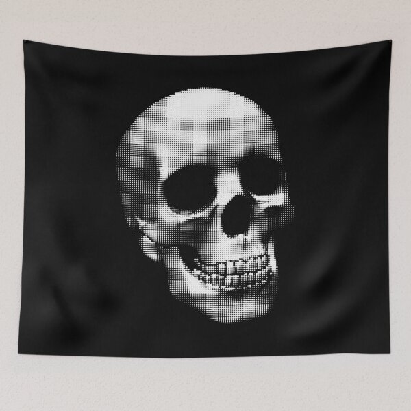 Item preview, halftone skull   designed and sold by close-up.biz.