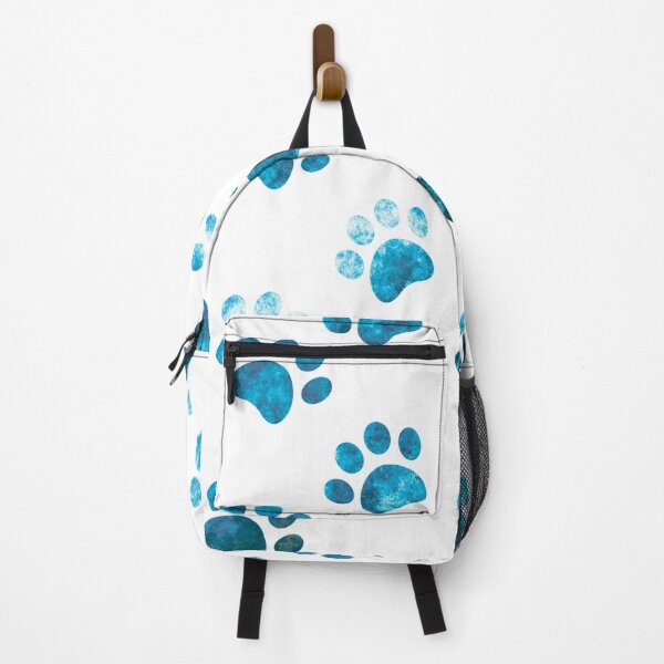Item preview, White Turquoise Blue Textured Paw Print Pattern designed and sold by WandererSpirit.