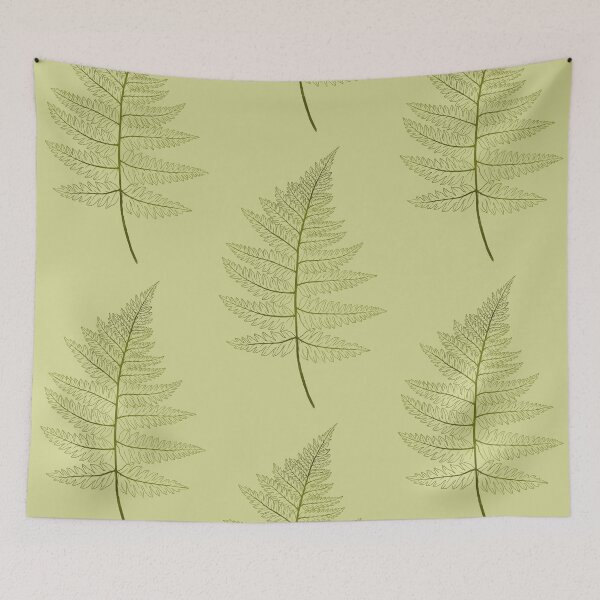 Item preview, Green ferns pattern. Botanical illustration. designed and sold by helga-wigandt.