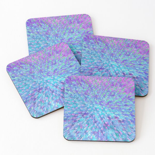 Item preview, Abstract geometrical violet blue cube exploding designed and sold by AleFairyland.