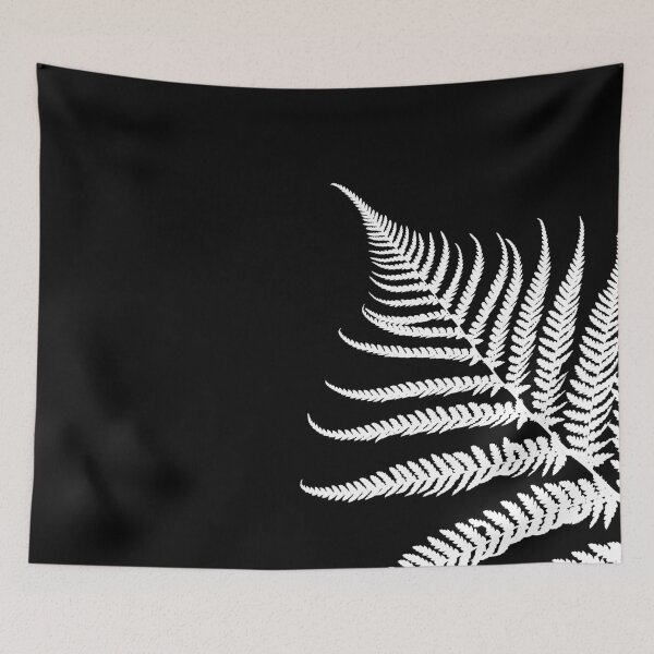 Item preview, Black and White Plant Artwork, Fern Leaf White designed and sold by badlydrawnbabe.