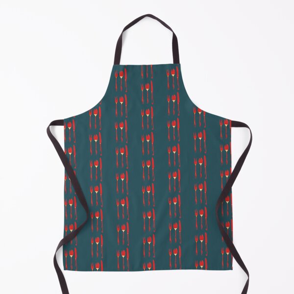 Item preview, Colorful red and greenish blue popart cutlery set designed and sold by PopsOfColor.