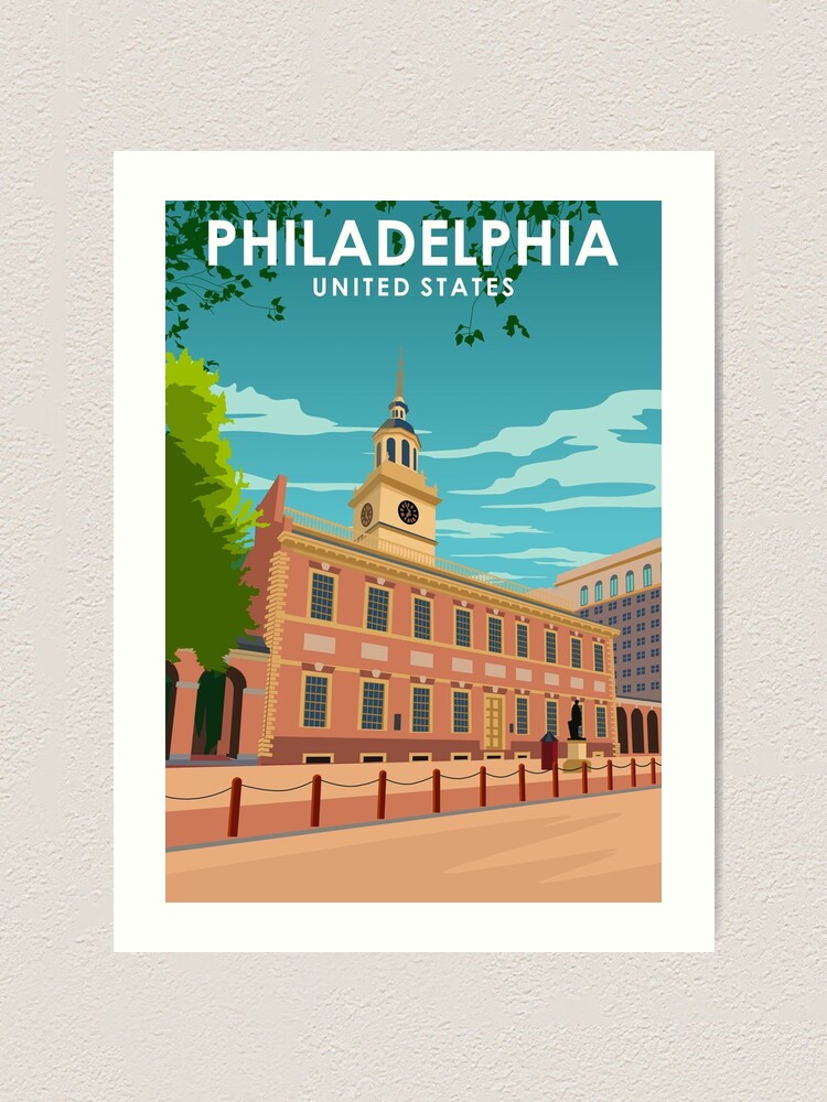 Philadelphia Vintage Minimal Retro Travel Poster | Art Print