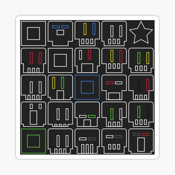 SMOLSKULL PATTERN COLORFUL Sticker