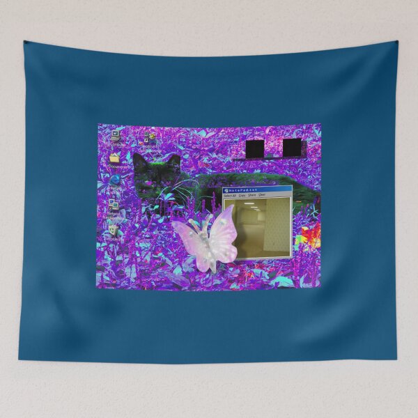Item preview, Vaporwave Cat Backrooms Graphic Art Premium  designed and sold by marksandteess.