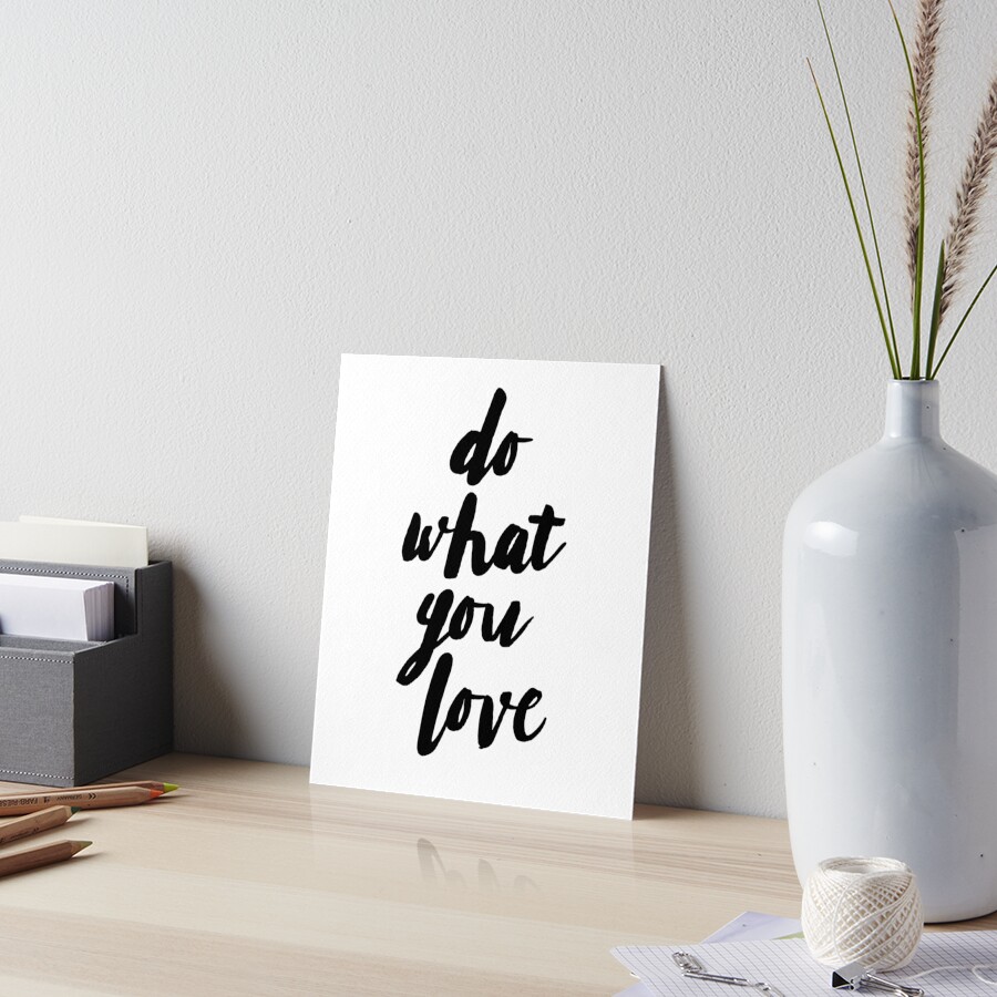 "Quote print, Do what you love, Scandinavian print, Scandinavian ...