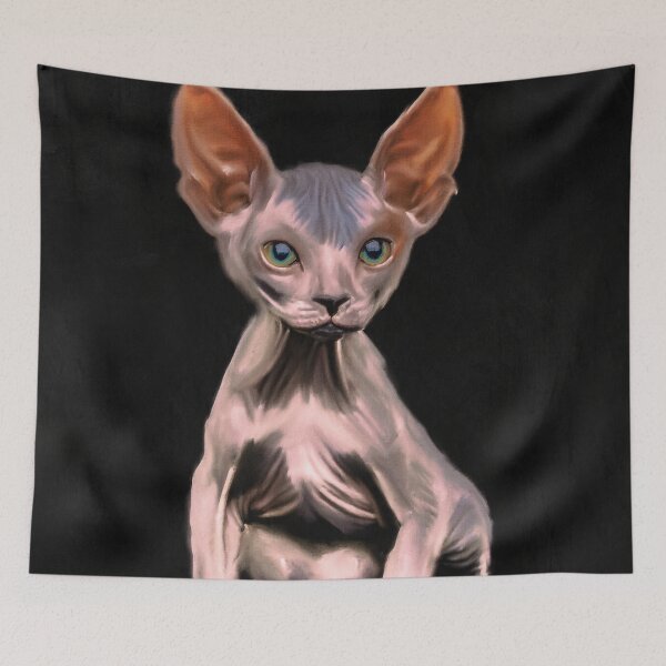 Item preview, Cut Sphynx Cat Oil Paint, Canadian Sphynx, Gift Idea For Sphynx Mom, Sphynx Cat Lover And Sphynx Cat Owners designed and sold by Paintcorner.