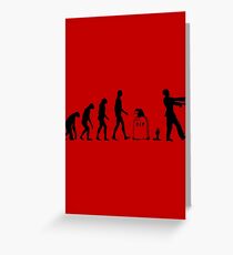 Evolution Zombie Greeting Card