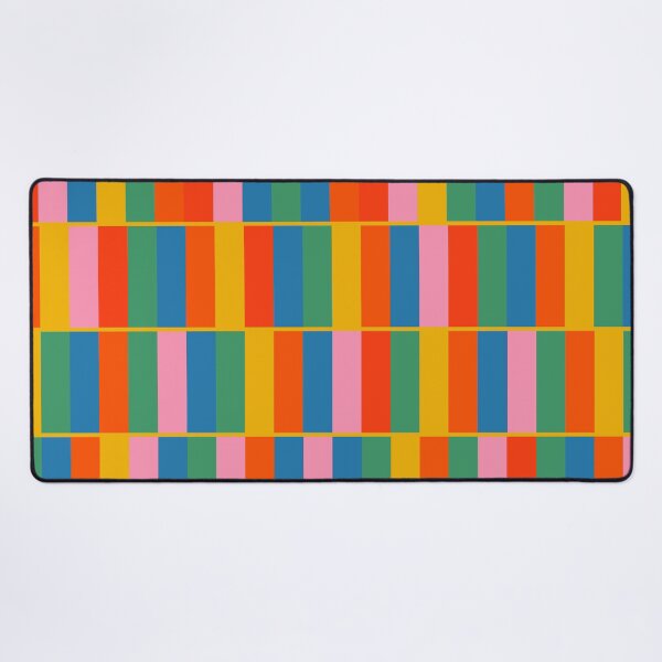 Item preview, Long Blocks Colorful Geometric Check Pattern in Rainbow Pop Colors  designed and sold by kierkegaard.