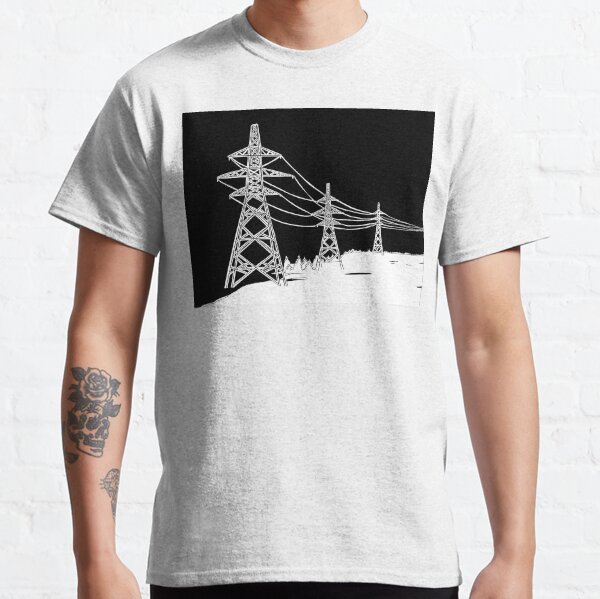 Item preview, Pylons Linocut in Black and White designed and sold by Maddy Bennett.