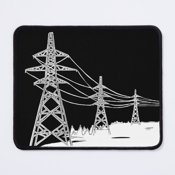 Item preview, Pylons Linocut in Black and White designed and sold by Maddy Bennett.