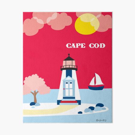 Artikel-Vorschau von Cape Cod, Massachusetts - Skyline-Illustration durch lose Blumenblätter, designt und verkauft von LoosePetals.